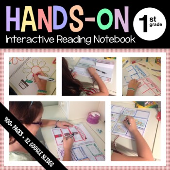 Preview of Reading Interactive Notebook First Grade with Scaffolded Notes + Google Slides