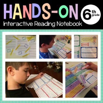 Preview of Reading Interactive Notebook Sixth Grade Common Core with Scaffolded Notes