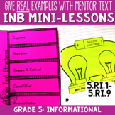 Reading Interactive Notebook with Mini Lessons - 5th Infor