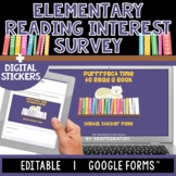 Reading Interest Inventory | Digital Sticker Survey | Edit