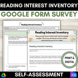 Reading Interest Inventory Google Form Survey Independent 