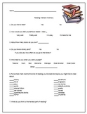 Reading Interest Inventory (RII) guided reading groups