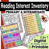 Reading Interest Inventory / Reading Survey for Elementary