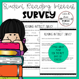 Back to School Student Reading Interest Survey