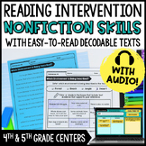 Reading Intervention Activities and Centers: Nonfiction w/