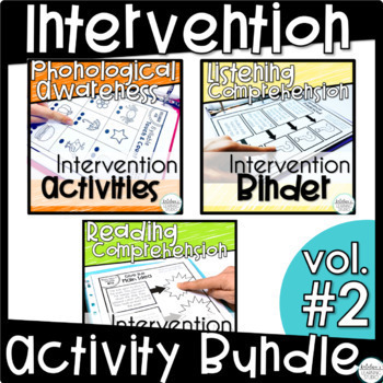 Preview of Reading Intervention Binder and Activities VOL 2