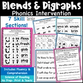 Reading Intervention Blends and Digraphs Phonics Binder Sc