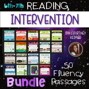 Preview of Reading Fluency & Comprehension Intervention Bundle Grades 6 & 7