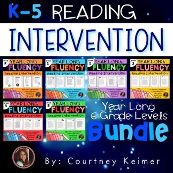 Preview of Reading Intervention Bundle Fluency & Comprehension Grades K-5
