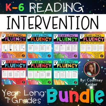 Preview of Reading Intervention Bundle Fluency & Comprehension Grades K-6