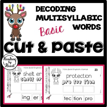 Preview of Decoding Multisyllabic Words CUT & PASTE Reading Intervention DECEMBER WORD WORK