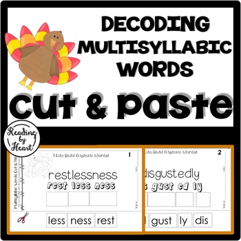 Preview of Decoding Multisyllabic Words CUT & PASTE Reading Intervention NOVEMBER WORD WORK