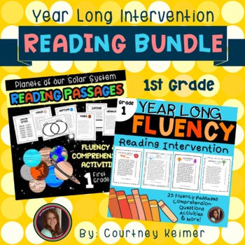 Preview of Reading Intervention First Grade Year Long Bundle (Fluency & Comprehension)