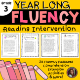 Reading Intervention Fluency Passages & Comprehension 3rd Grade (Year Long)