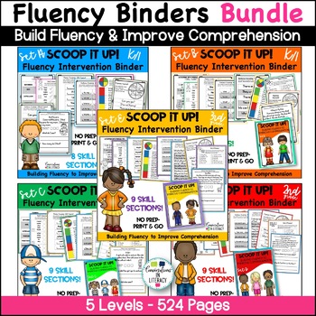 Preview of Reading Intervention Fluency Passages & Phrases With Sight Words Bundle