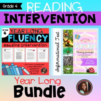 Preview of Reading Intervention Fourth Grade Year Long Bundle (Fluency & Comprehension)