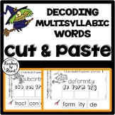 Decoding Multisyllabic Words CUT & PASTE Reading Intervent