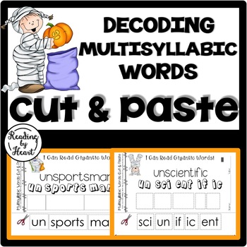 Preview of Decoding Multisyllabic Words CUT & PASTE Reading Intervention OCTOBER WORD WORK