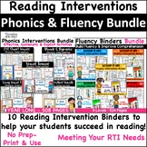 Reading Intervention Phonics Games & Activities & Fluency Passages Bundle