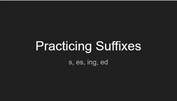Preview of Reading Intervention: Practicing with Suffixes (s, es, ed, ing) Peardeck