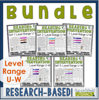 Preview of Reading Intervention Program - Bundle Level U-W - Digital & Print