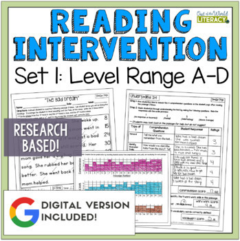 Preview of Reading Intervention Program - Set 1 Level A-D - Digital & Print