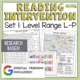 Reading Intervention Program - Set 1 Level L-P - Digital & Print