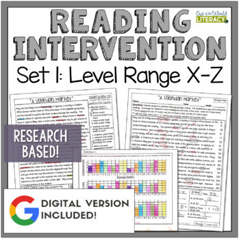 Preview of Reading Intervention Program - Set 1 Level X-Z - Digital & Print