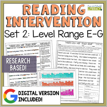 Preview of Reading Intervention Program - Set 2 Level E-G - Digital & Print