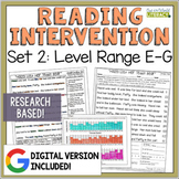 Reading Intervention Program - Set 2 Level E-G - Digital & Print
