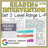 Reading Intervention Program - Set 2 Level L-P - Digital & Print