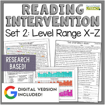 Preview of Reading Intervention Program - Set 2 Level X-Z - Digital & Print