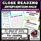 Reading Comprehension Passages and Intervention Unit