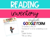 Reading Inventory-Google Form English
