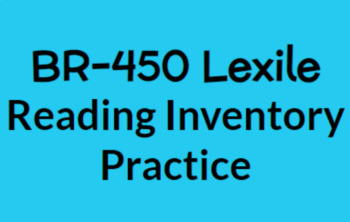 Preview of Reading Inventory Practice Kahoot BR-450 Lexile Level Questions