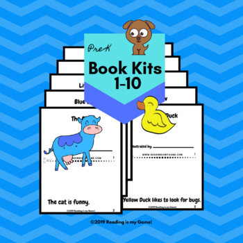 Preview of Reading Is My Game! Pre-K Book Kits 1-10