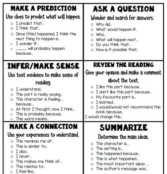 Preview of Reading Is Thinking Cards for Reader's Workshop.