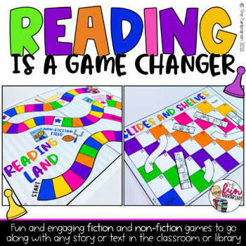 Preview of Reading Is a Game Changer | Reading | Library | Printable Games | Growing