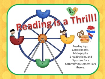 Preview of Reading Is a Thrill! - Reading Materials for a Carnival/Amusement Park Theme