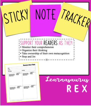 Preview of Reading Jots:  Sticky Note Tracker