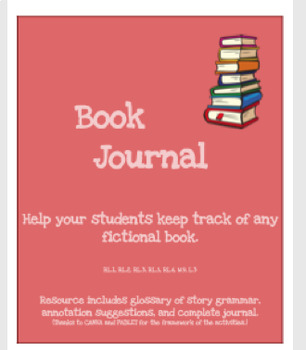 Preview of Reading Journal -- Any Fictional Novel