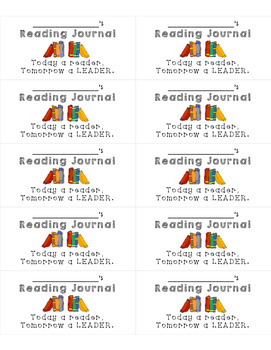 reading journal labels