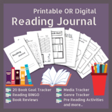 Reading Journal Printable and Digital Independent Reading 