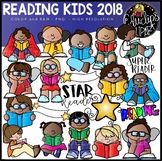 Reading Kids 2018 Clip Art Set {Educlips Clipart}