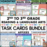 ELA Task Cards Assessment Language Arts Grammar 2nd 3rd Gr