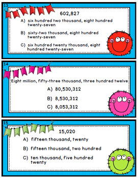 reading writing numbers activities 1000 10000000 by csl tpt