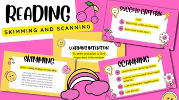 Preview of Reading Lesson: Skim and Scan