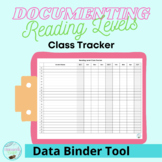 Reading Level Class Tracker Recording Form