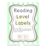 Reading Level Labels (Grades K-8)-UPDATED!