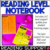 Reading Level Teacher Notebook and Student Tracking Pages Levels A-Z